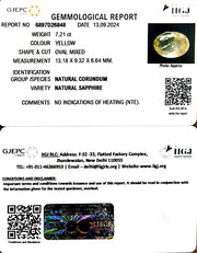 7.21/CT Natural Ceylonese Pukhraj with Govt Lab Certificate-23310